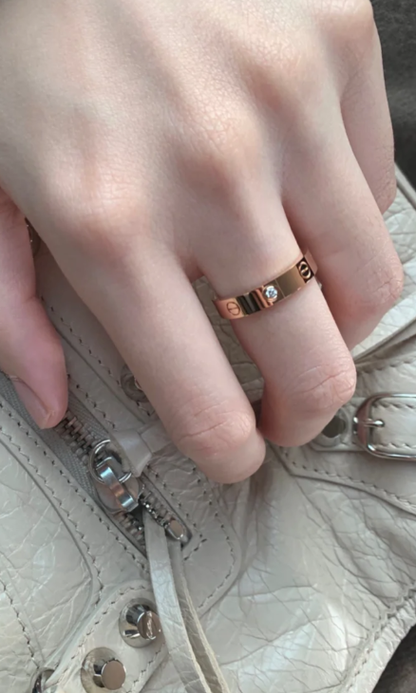 [Glow Jewelry]LOVE RING 4MM 1 DIAMOND