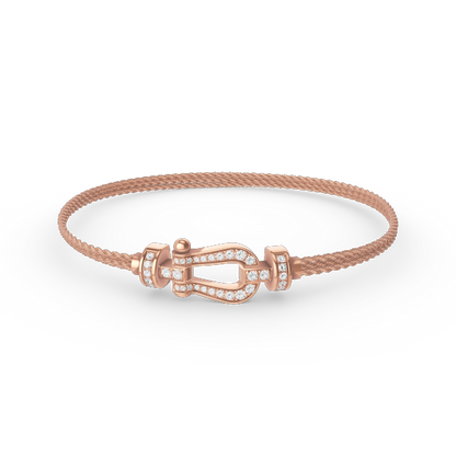 ¡®Glow Jewelry¡¯FORCE SMALL HORSESHOE  DIAMOND CHAIN ROPE BRACELET