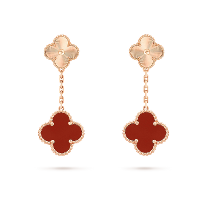 ¡®Glow Jewelry¡¯CLOVER 2 MOTIF LASER-KARNEOL-OHRRINGE