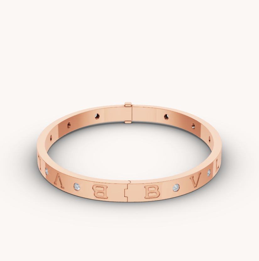 [Glow Jewelry]ZERO 1 PINK GOLD 12 DIAMONDS BRACELET