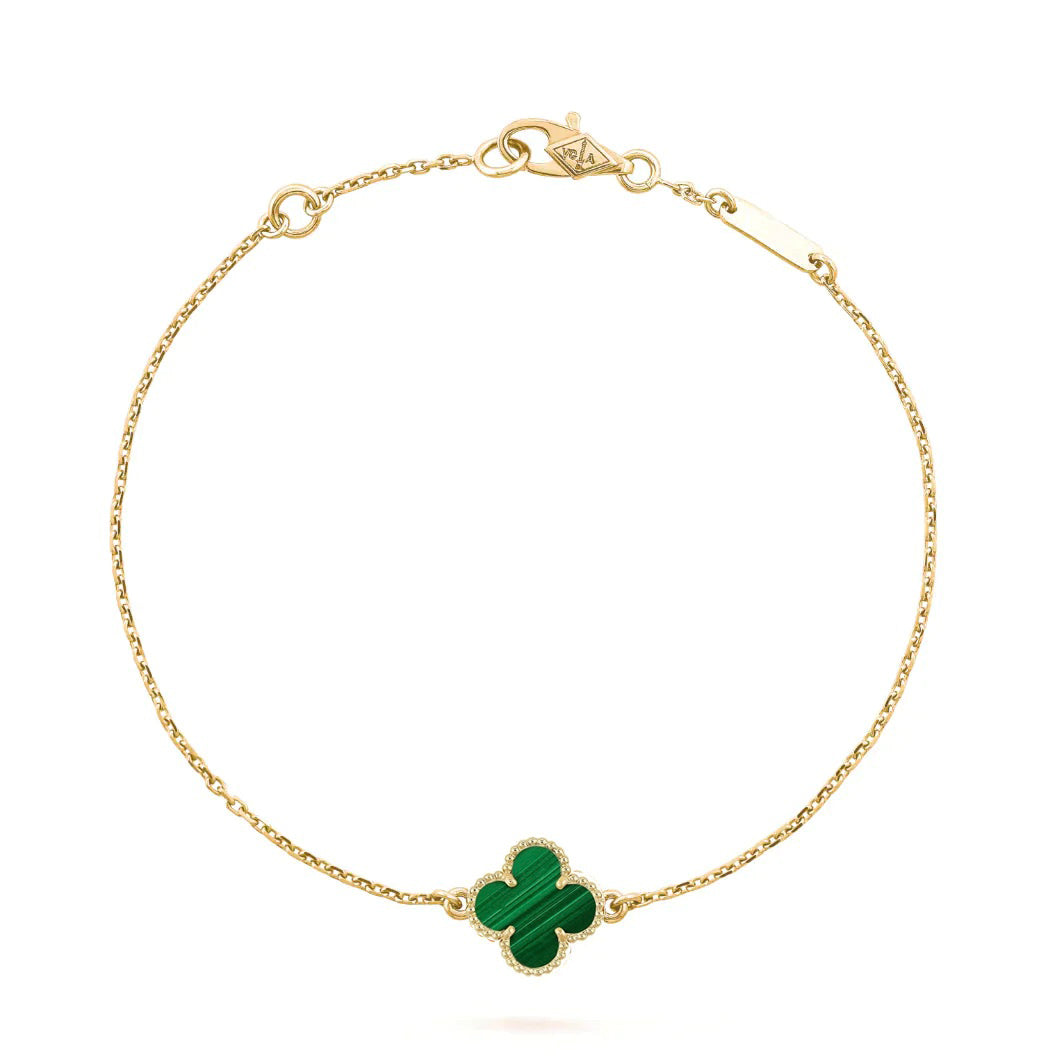 [Glow Jewelry]CLOVER BRACELET MALACHITE 1 MOTIF