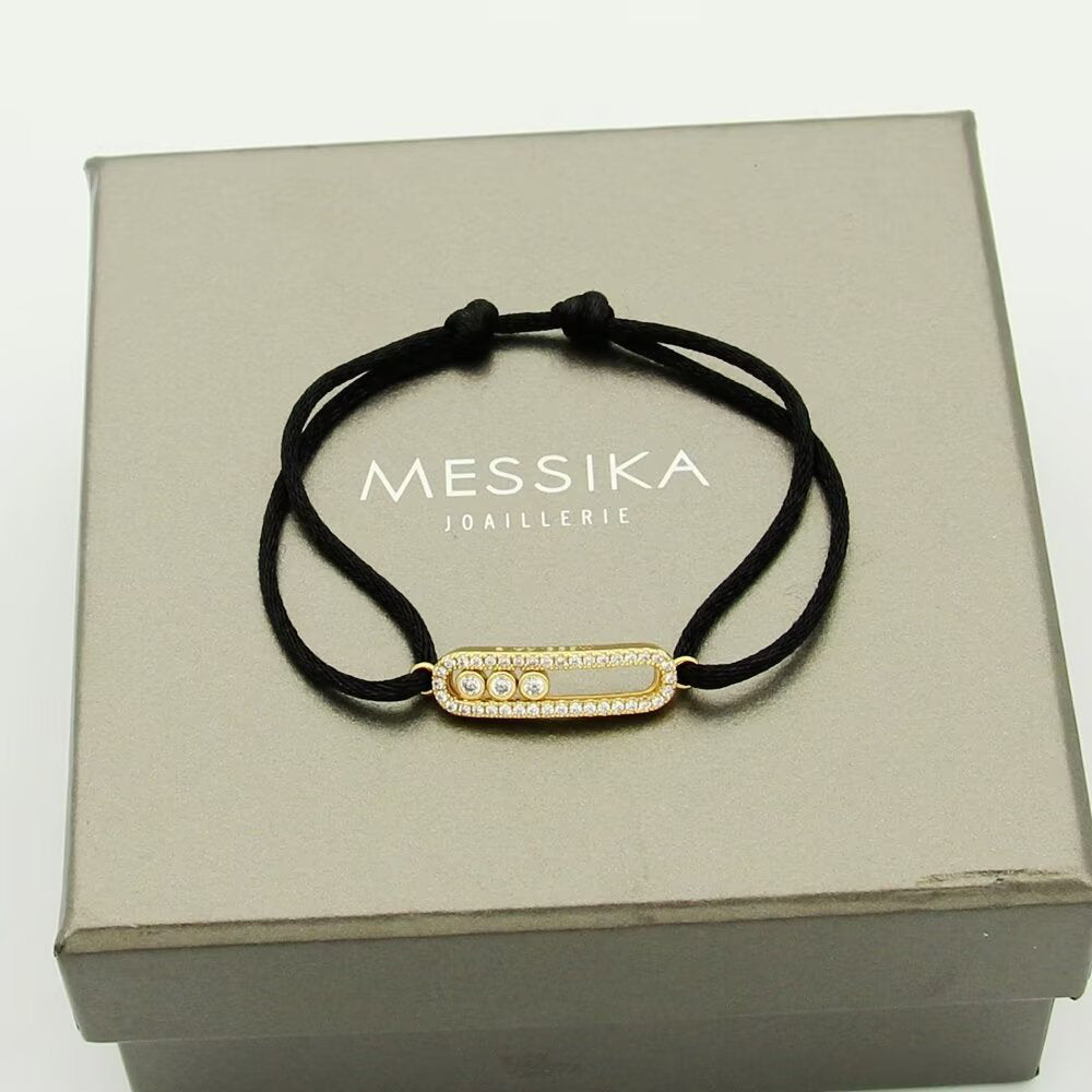 [Glow Jewelry]MK Care(s) pink cord pavé bracelet