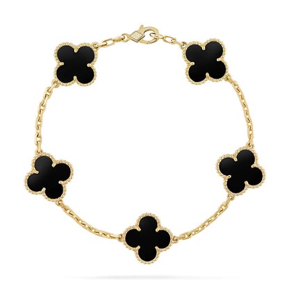 [Glow Jewelry]Neue CLOVER 5 MOTIF ONYXS ARMBAND KOLLEKTION