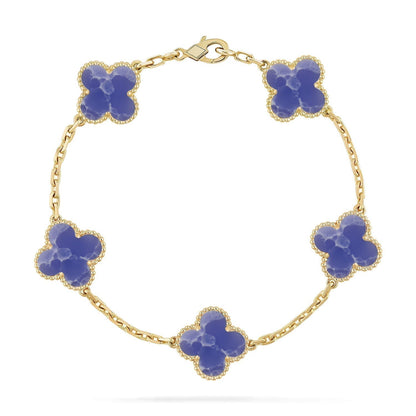 [Glow Jewelry]CLOVER 5 MOTIF BLUE VEINS BRACELET COLLECTION