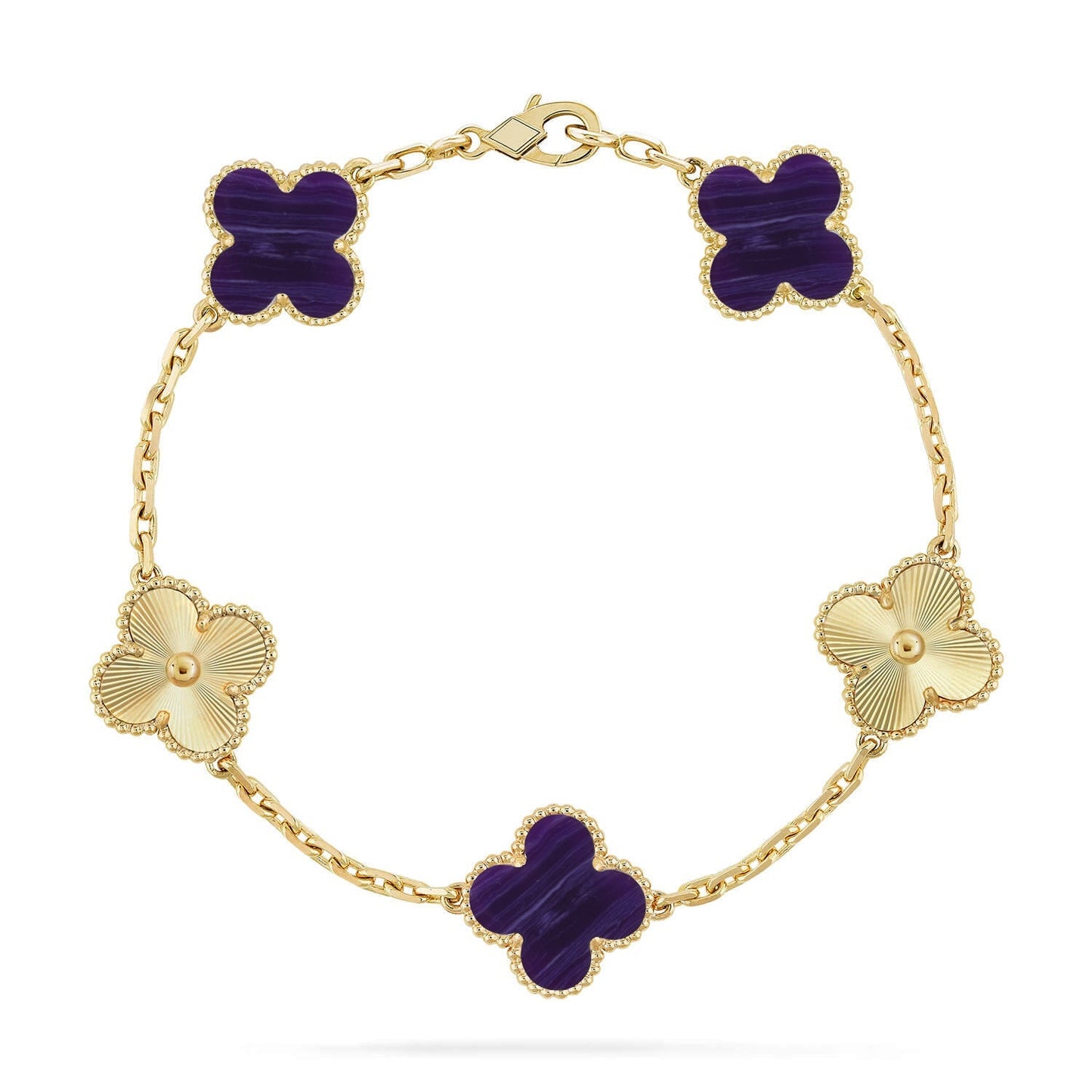 [Glow Jewelry]Neue CLOVER 5 MOTIV LILA STREIFEN ARMBANDKOLLEKTION