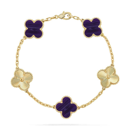 [Glow Jewelry]Neue CLOVER 5 MOTIV LILA STREIFEN ARMBANDKOLLEKTION