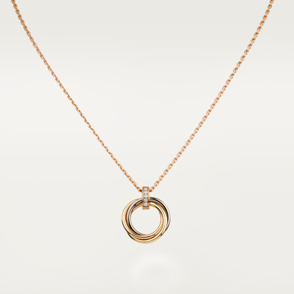 [Glow Jewelry]TRINITY NECKLACE GOLD  DIAMONDS