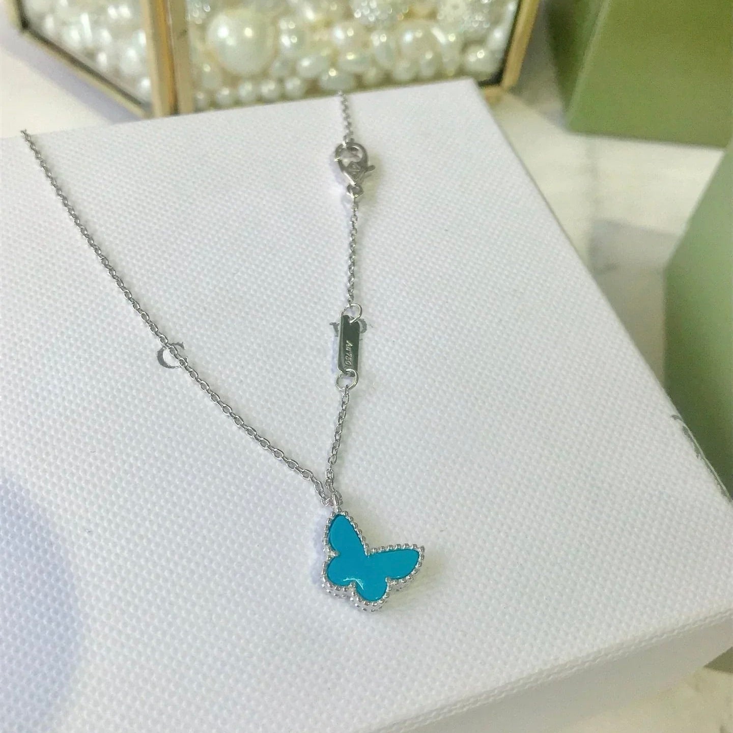 [Glow Jewelry]BUTTERFLY TURQUOISE BUTTERFLY BRACELET SILVER