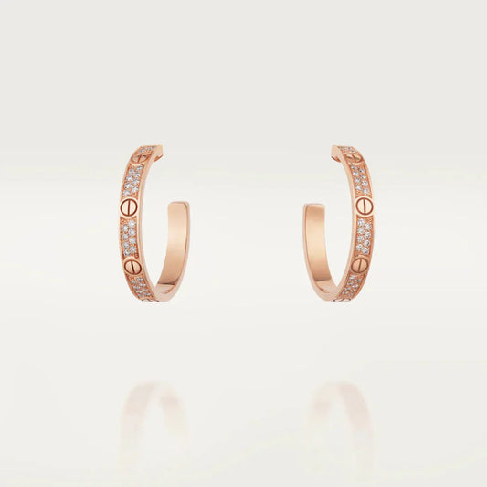 ¡®Glow Jewelry¡¯ LOVE DIAMOND PINK GOLD OHRRINGE