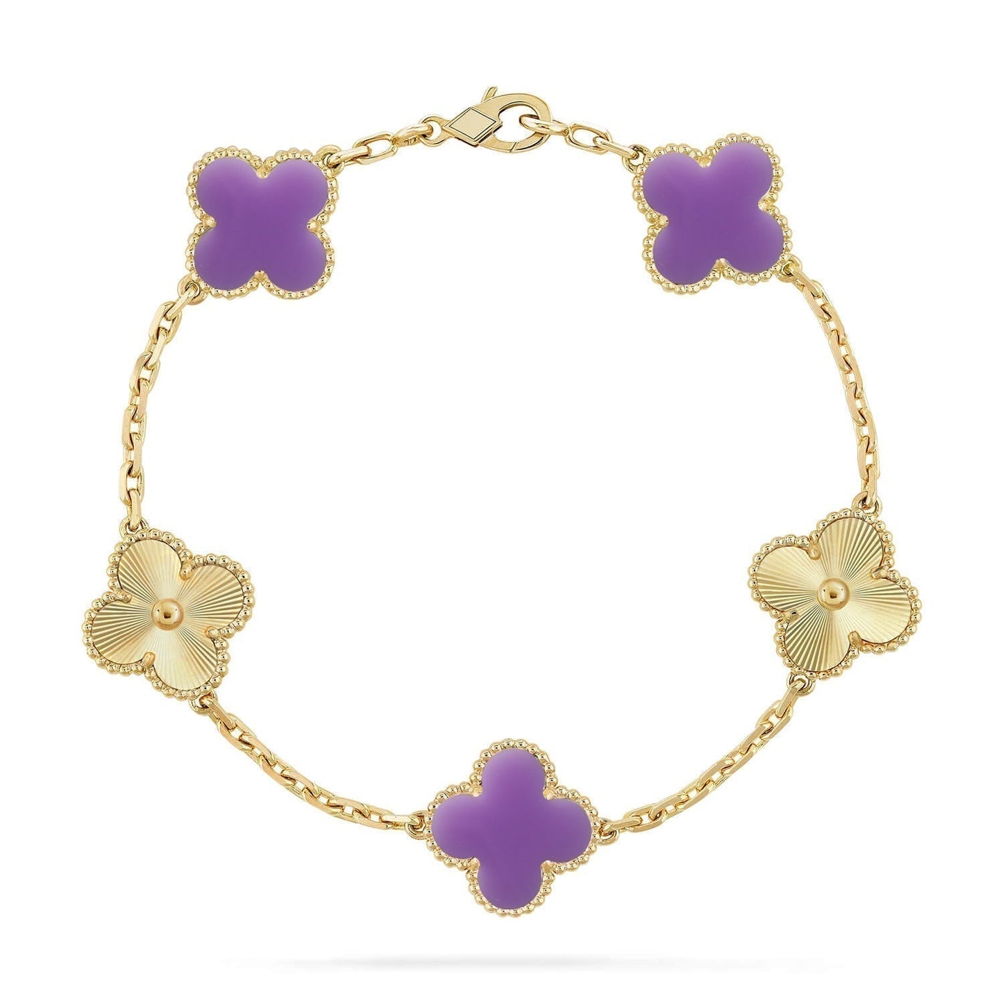 [Glow Jewelry]CLOVER 5 MOTIF LIGHT PURPLE BRACELET COLLECTION