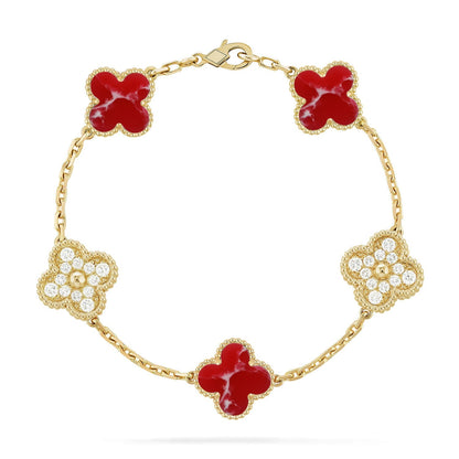 [Glow Jewelry]Neue ARMBANDKOLLEKTION KLASSISCHES ROTES BLUMENMUSTER