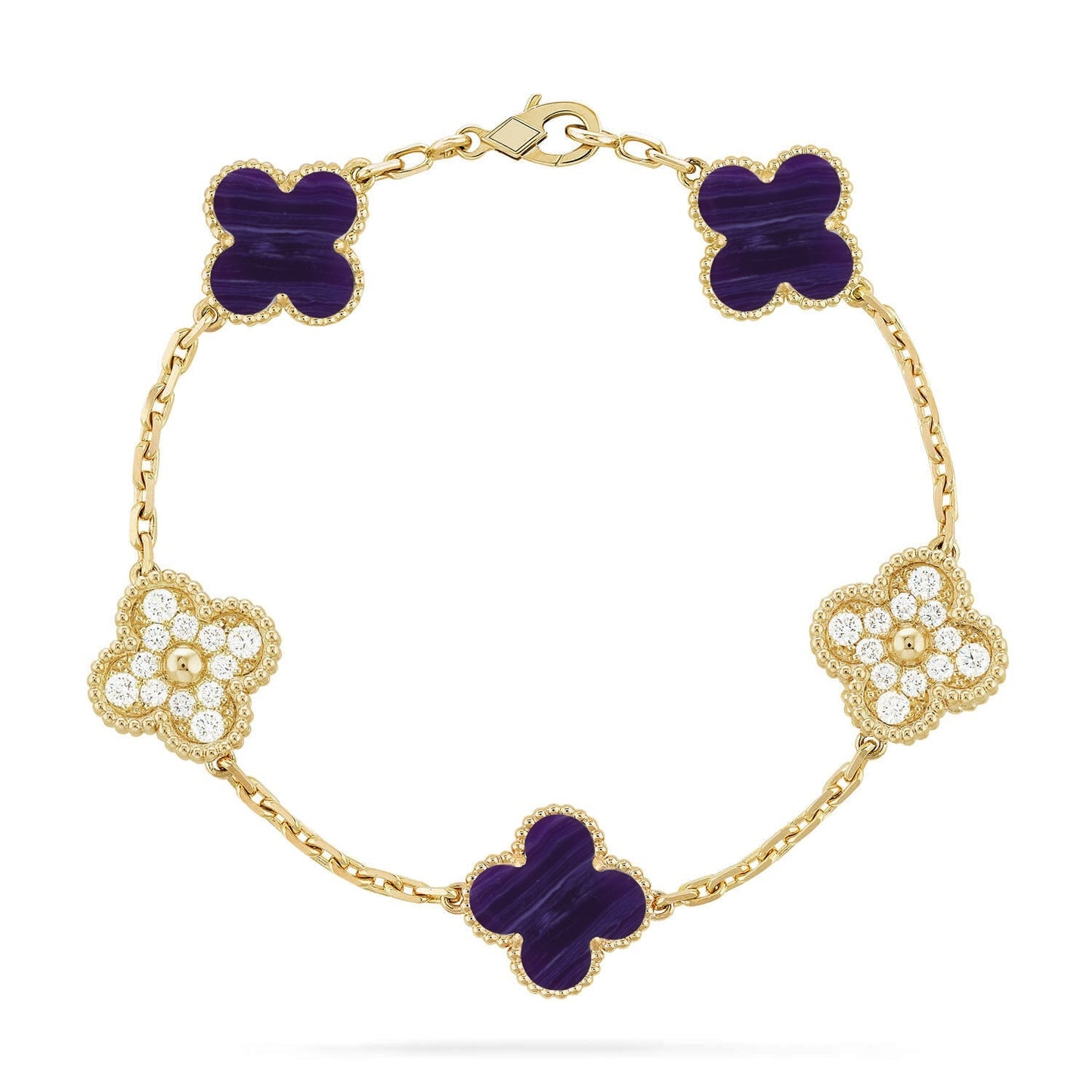 [Glow Jewelry]Neue CLOVER 5 MOTIV LILA STREIFEN ARMBANDKOLLEKTION