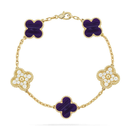 [Glow Jewelry]Neue CLOVER 5 MOTIV LILA STREIFEN ARMBANDKOLLEKTION