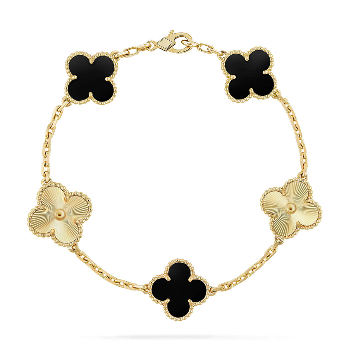 [Glow Jewelry]Neue CLOVER 5 MOTIF ONYXS ARMBAND KOLLEKTION
