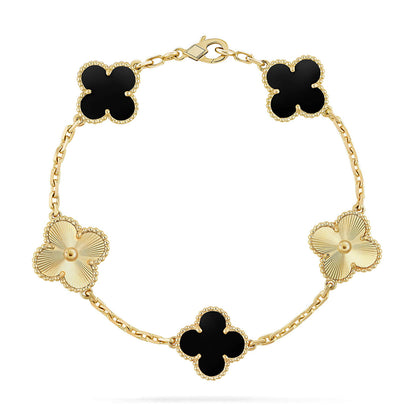 [Glow Jewelry]Neue CLOVER 5 MOTIF ONYXS ARMBAND KOLLEKTION