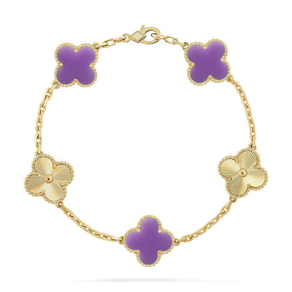 [Glow Jewelry]Neue CLOVER 5 MOTIV HELLVIOLETT ARMBAND KOLLEKTION