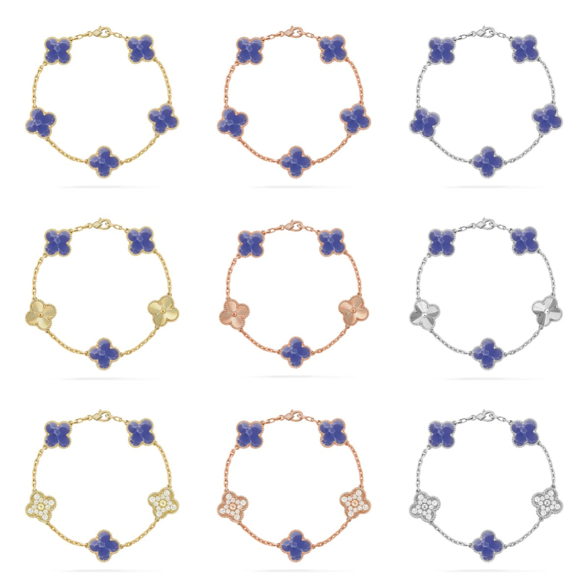 [Glow Jewelry]Neue CLOVER 5 MOTIF BLUE VEINS ARMBANDKOLLEKTION
