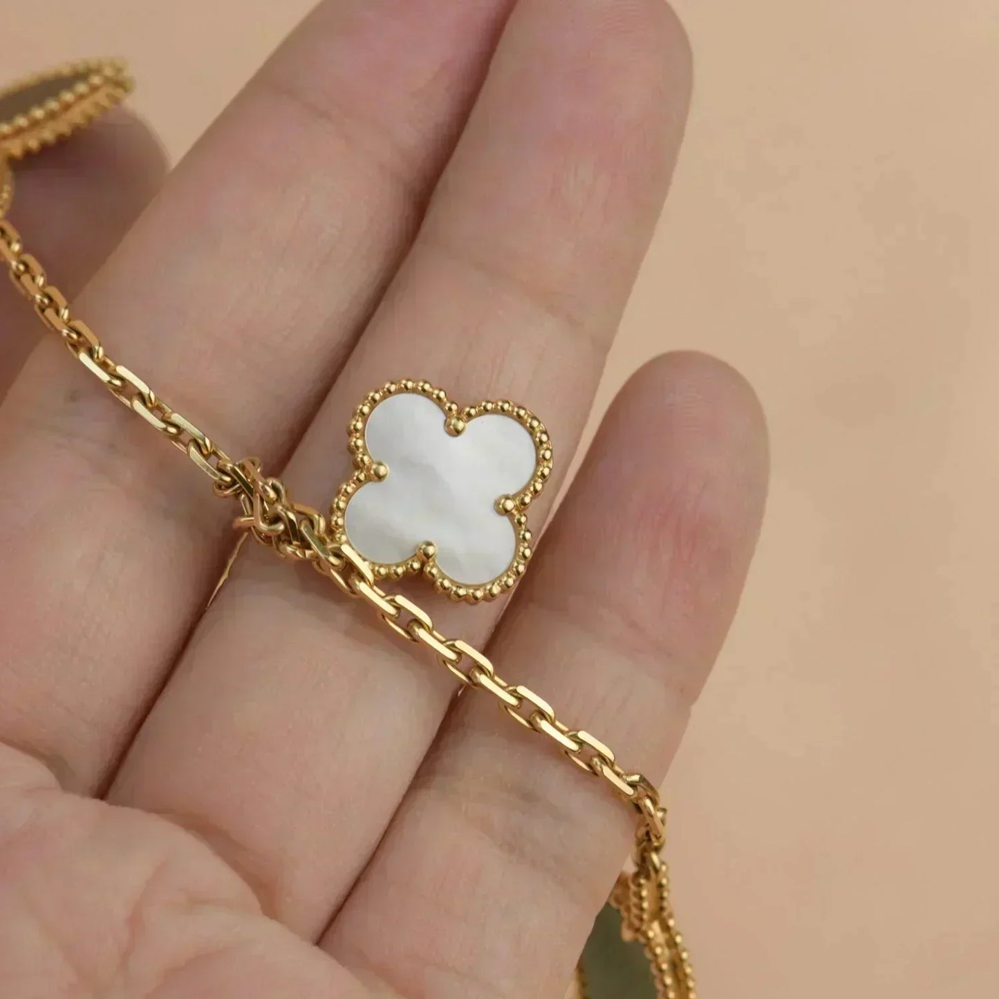 [Glow Jewelry]LUCKY SPRING 5 MOTIF GOLD BRACELET