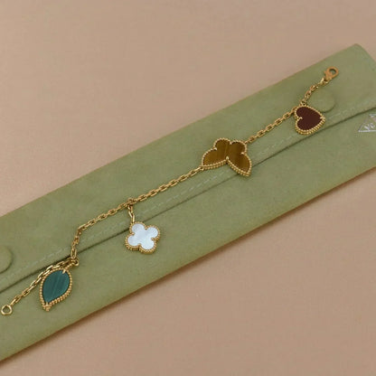 ¡®Glow Jewelry¡¯LUCKY SPRING 5 MOTIF GOLD BRACELET