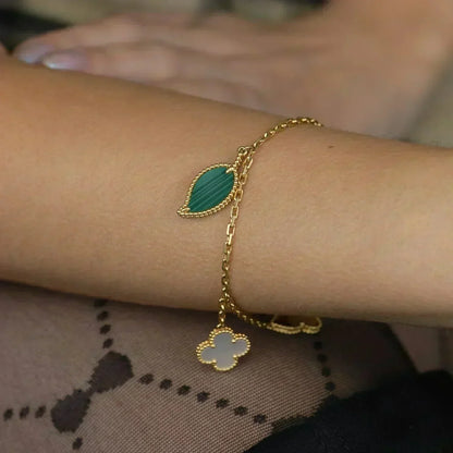 [Glow Jewelry]LUCKY SPRING 5 MOTIF GOLD BRACELET