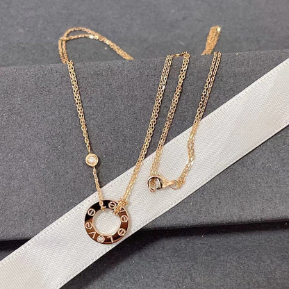 [Glow Jewelry]LOVE NECKLACE 16MM 2 DIAMONDS