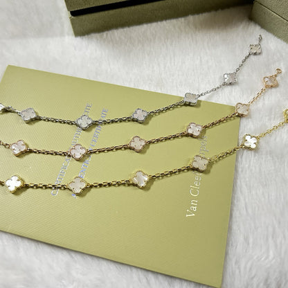 [¡®Glow Jewelry¡¯]CLOVER 6 MOTIF WEISS PERLMUTT ARMBAND