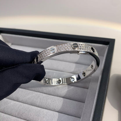 ¡®Glow Jewelry¡¯LOVE BRACELET 6.1MM DIAMOND-PAVED CERAMIC