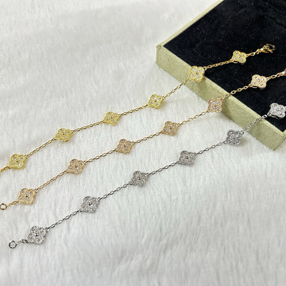 [Glow Jewelry]Neues Kleeblatt-Armband mit 6 Diamantmotiven