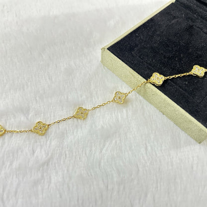 [Glow Jewelry]Neues Kleeblatt-Armband mit 6 Diamantmotiven