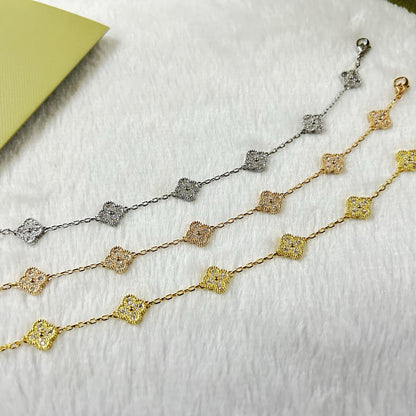 [Glow Jewelry]Neues Kleeblatt-Armband mit 6 Diamantmotiven