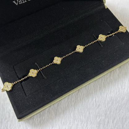 [Glow Jewelry]Neues Kleeblatt-Armband mit 6 Diamantmotiven