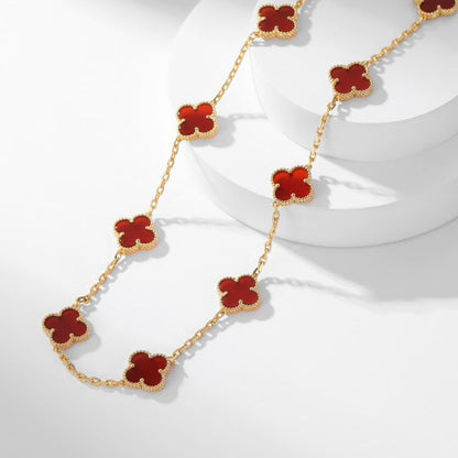 ¡®Glow Jewelry¡¯CLOVER 10 MOTIFS CORNALINE-HALSKETTE