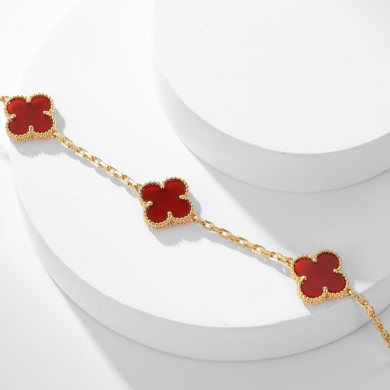¡®Glow Jewelry¡¯CLOVER 10 MOTIFS CORNALINE-HALSKETTE