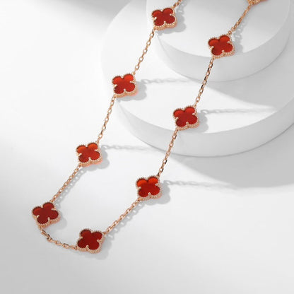 ¡®Glow Jewelry¡¯CLOVER 10 MOTIFS CORNALINE-HALSKETTE