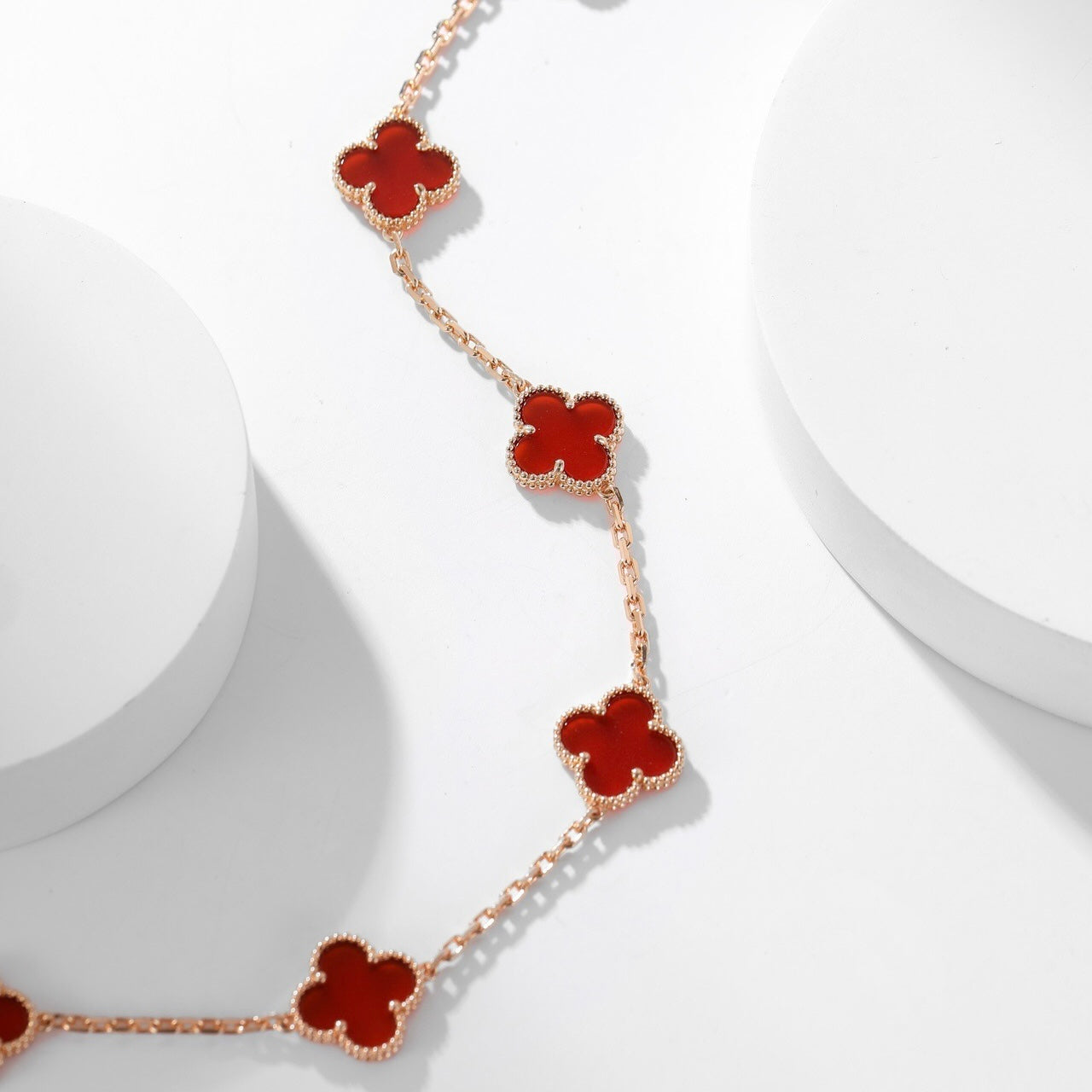 ¡®Glow Jewelry¡¯CLOVER 10 MOTIFS CORNALINE-HALSKETTE