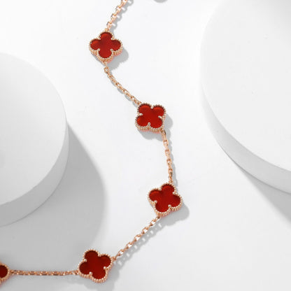 ¡®Glow Jewelry¡¯CLOVER 10 MOTIFS CORNALINE-HALSKETTE
