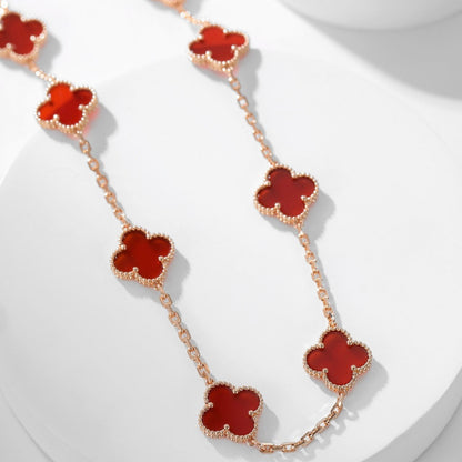 ¡®Glow Jewelry¡¯CLOVER 10 MOTIFS CORNALINE-HALSKETTE