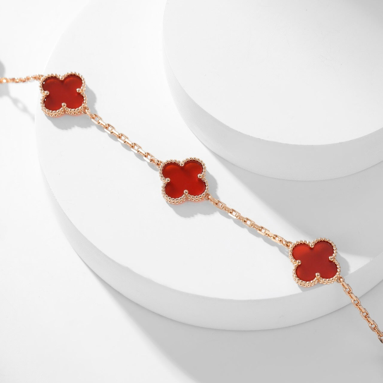 ¡®Glow Jewelry¡¯CLOVER 10 MOTIFS CORNALINE-HALSKETTE