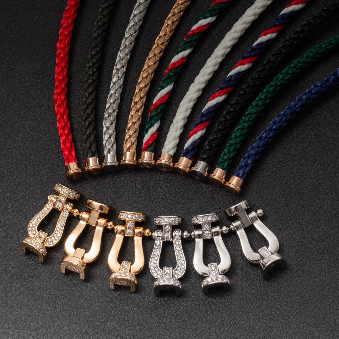¡®Glow Jewelry¡¯FORCE LARGE HORSESHOE HALF DIAMOND BRACELET SILVER