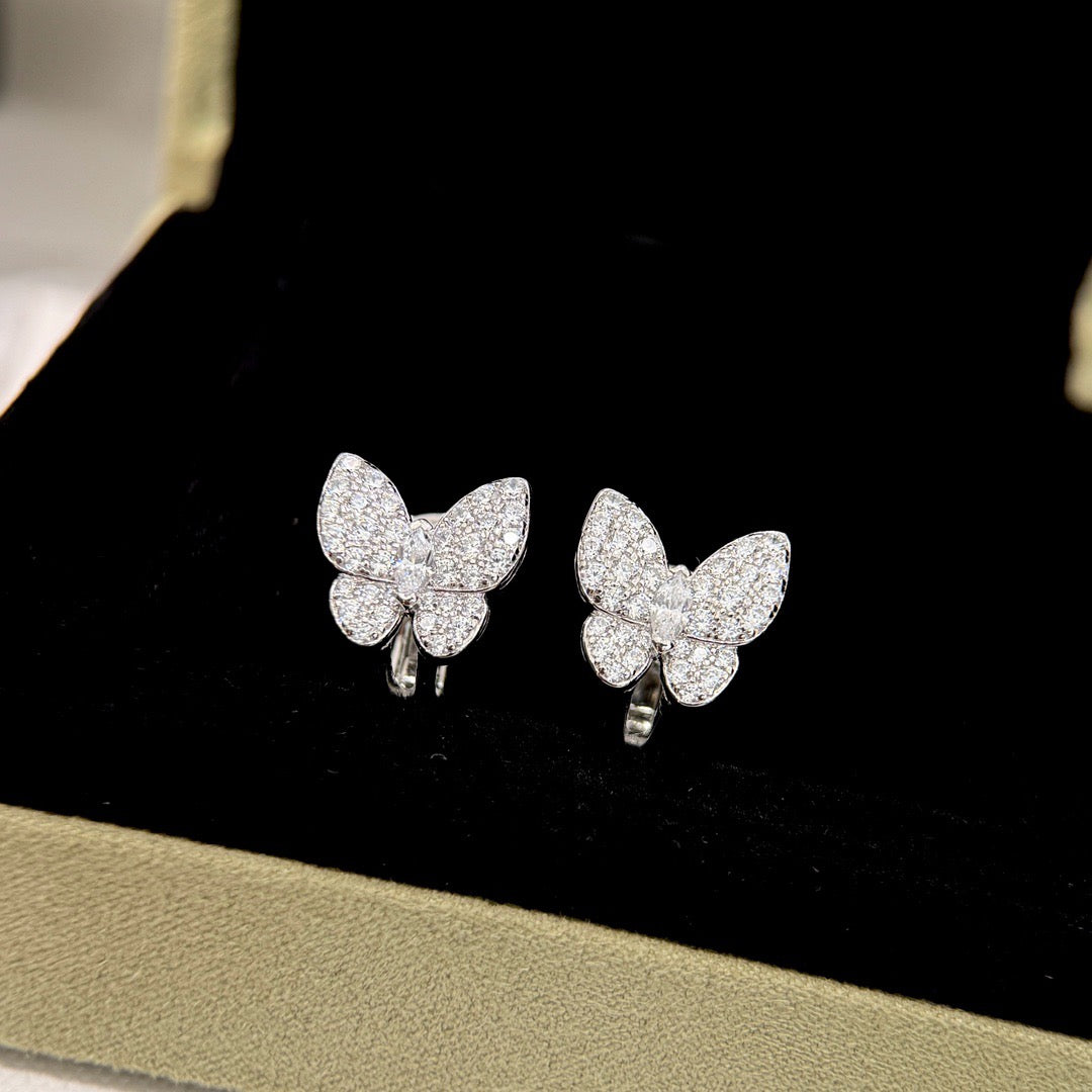 [Glow Jewelry]BUTTERFLY ALL DIAMOND EARRINGS
