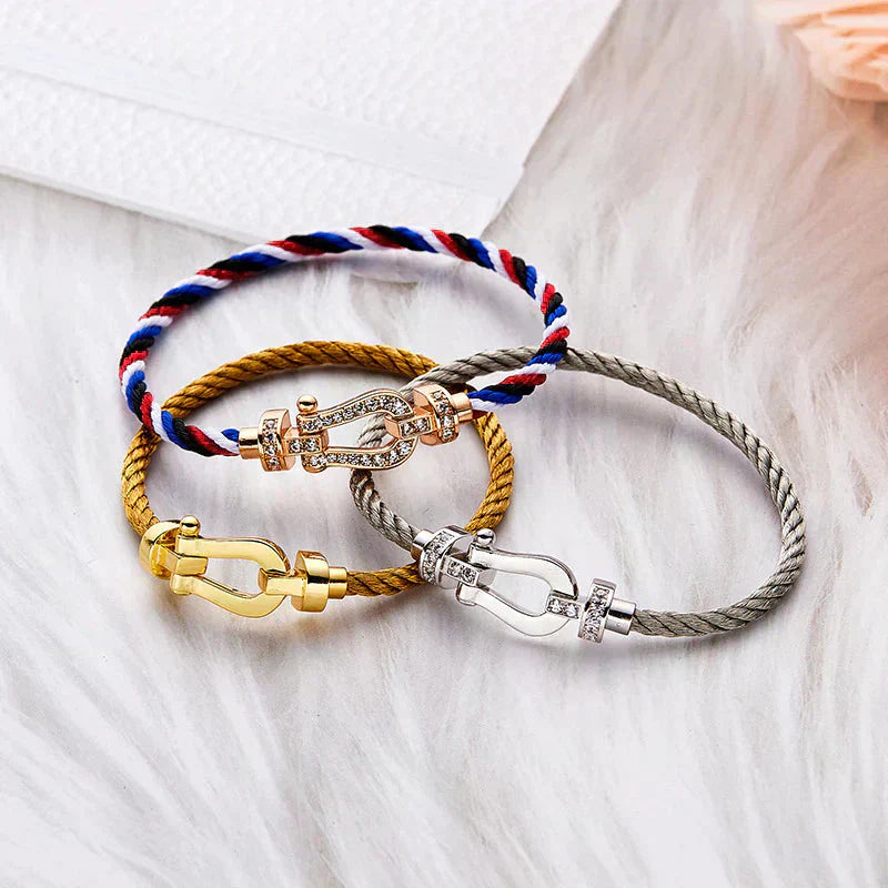 „Glow Jewelry“ FORCE GROSSES HUFEISEN OHNE DIAMANT ARMBAND GOLD