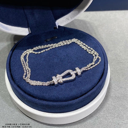 ¡®Glow Jewelry¡¯FORCE SMALL HORSESHOE  DIAMOND CHAIN ROPE BRACELET