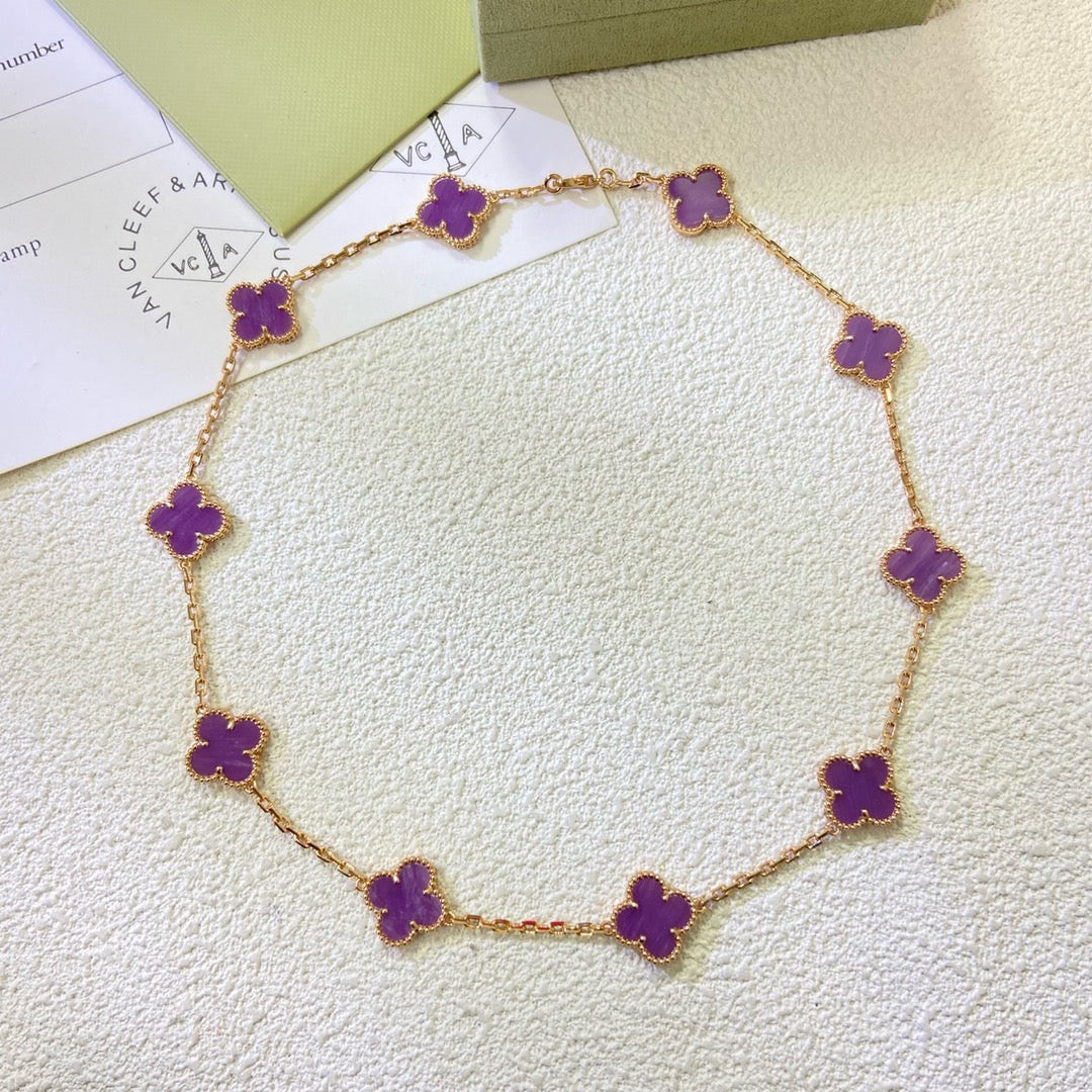 "Glow Jewelry" KLEE 10 MOTIVE LILA VIOLETT HALSKETTE