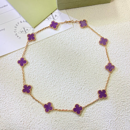 "Glow Jewelry" KLEE 10 MOTIVE LILA VIOLETT HALSKETTE