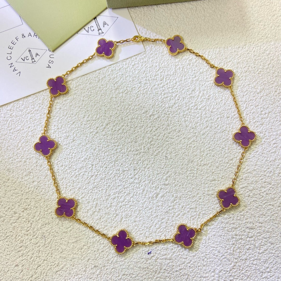 "Glow Jewelry" KLEE 10 MOTIVE LILA VIOLETT HALSKETTE