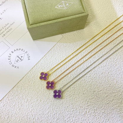 ¡®Glow Jewelry¡¯KLEE 15MM DIAMANT LILA VIOLETT HALSKETTE
