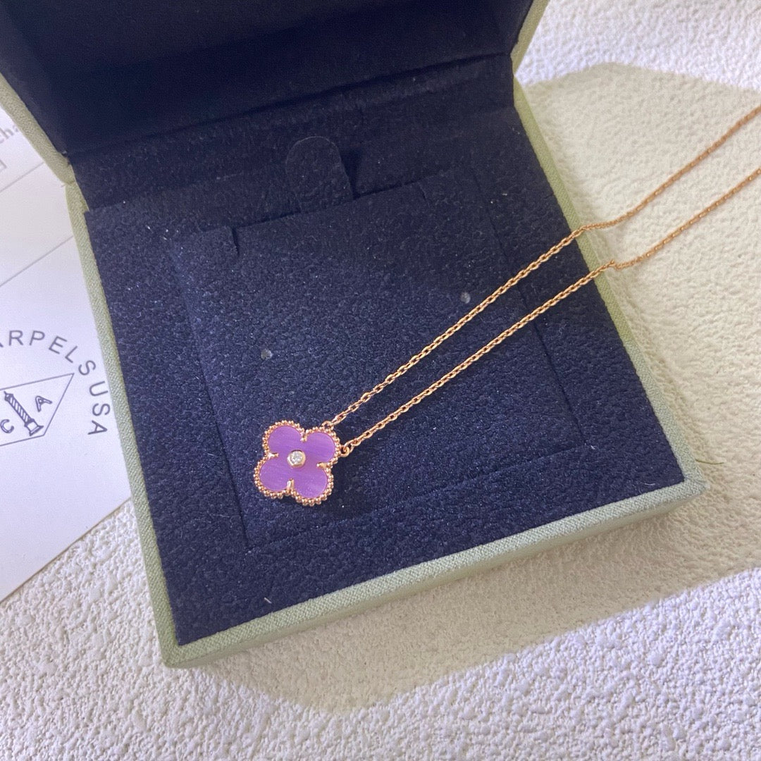 ¡®Glow Jewelry¡¯KLEE 15MM DIAMANT LILA VIOLETT HALSKETTE