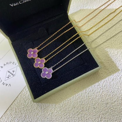 ¡®Glow Jewelry¡¯KLEE 15MM DIAMANT LILA VIOLETT HALSKETTE