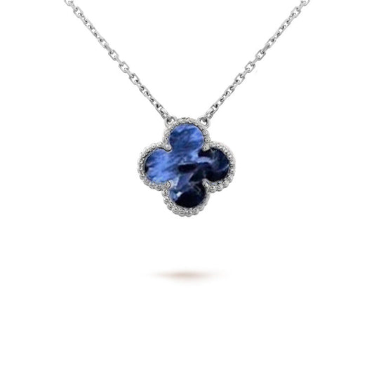 ®Glow Jewelry®KLEE 15MM PIETERSIT HALSKETTE SILBER