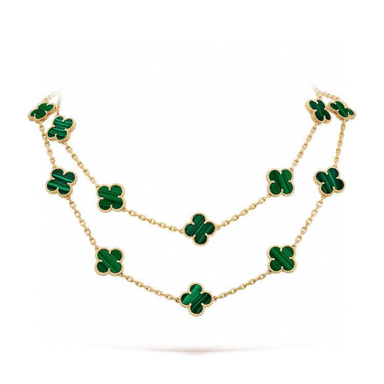 ¡®Glow Jewelry¡¯CLOVER 20 MOTIFS MALACHIT GOLD